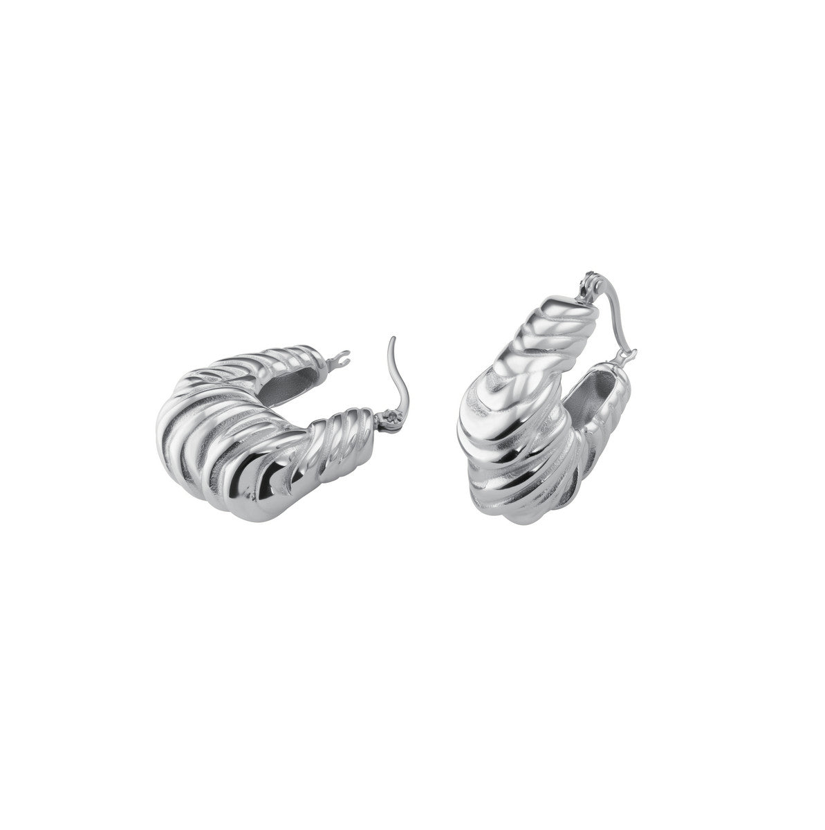 Rosefield Oorbellen Statement Knotted Hoops JESKS-J1055 Zilverkleurig