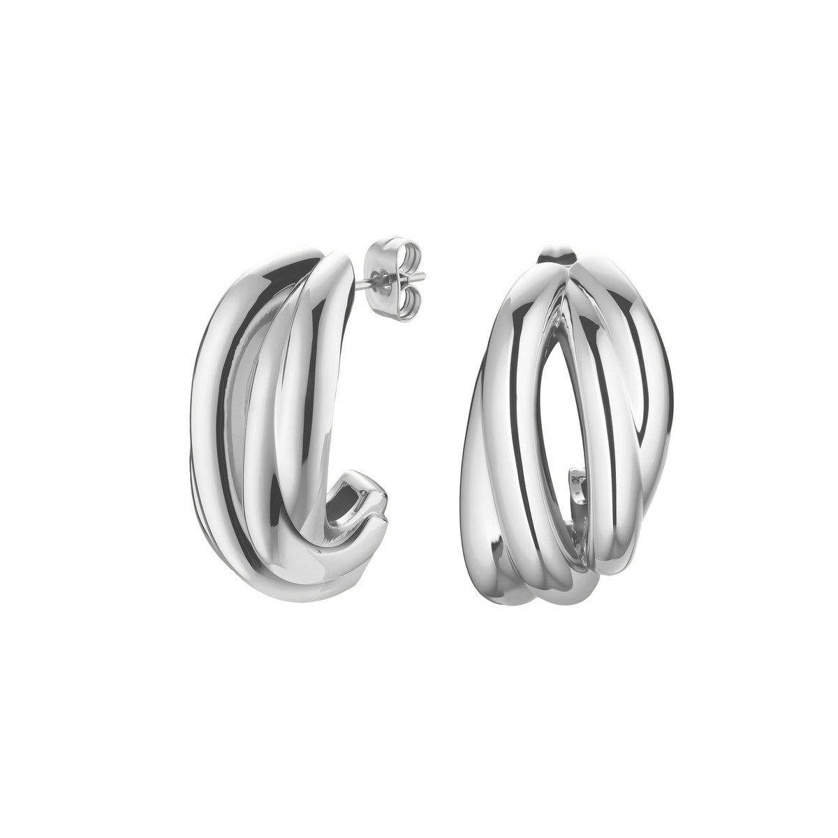 Rosefield Oorbellen Statement Tangle JESTS-J1058 Zilverkleurig
