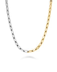 Rosefield Ketting Bicolor Chain Bicolor 14k Yellow Goudkleurig + Rhodium Plated Stainless Steel Dames - JNDCG-J707