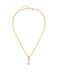 Rosefield Ketting Dome Drop Bicolor Bicolor 14k Yellow Goudkleurig + Rhodium Plated Stainless Steel Dames - JNDDD-J1220