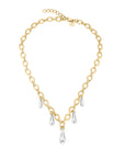 Rosefield Ketting Dome Multi Drop Bicolor 14k Yellow Goudkleurig + Rhodium Plated Stainless Steel Dames - JNDMD-J1221