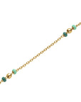 Rosefield Ketting Emerald Dotted Goudkleurig 14k Yellow Goudkleurig + Green Enamel Stainless Steel Dames - JNEDG-J719
