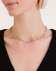Rosefield Ketting Graduated Crystal Zilverkleurig Rhodium Plated Stainless Steel Dames - JNGCS-J1019