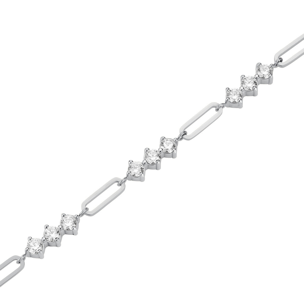 Rosefield Ketting Graduated Crystal JNGCS-J1019 Zilverkleurig