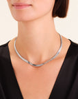 Rosefield Ketting Large Snake Zilverkleurig Rhodium Plated Stainless Steel Dames - JNLSS-J1186