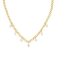 Rosefield Ketting Playful Crystals Multi Stones Choker Goudkleurig Verguld 14K Goud Stainless Steel Dames - JNMCG-J1178
