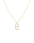 Rosefield Ketting Fine Octagon Crystal Goudkleurig Verguld 14K Goud Stainless Steel Dames - JNOCG-J1183