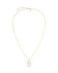Rosefield Ketting Fine Octagon Crystal Goudkleurig Verguld 14K Goud Stainless Steel Dames - JNOCG-J1183