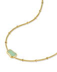 Rosefield Ketting Organic Gemstone Jade Goudkleurig Verguld 14K Goud Stainless Steel Dames - JNOGG-J658