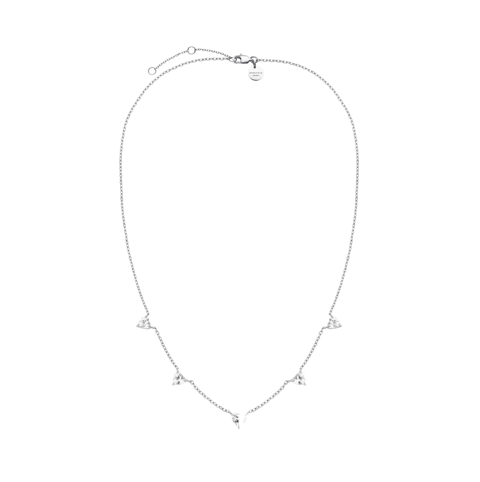 Rosefield Armband Row of Hearts JNRHS-J1006 Zilverkleurig