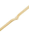 Rosefield Ketting Large Snake with Crystals Goudkleurig Verguld 14K Goud Stainless Steel Dames - JNSCG-J1187