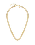 Rosefield Ketting Large Snake with Crystals Goudkleurig Verguld 14K Goud Stainless Steel Dames - JNSCG-J1187