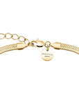 Rosefield Ketting Snake Heart Choker White Crystal Goudkleurig Verguld 14K Goud Stainless Steel Dames - JNSWG-J1002