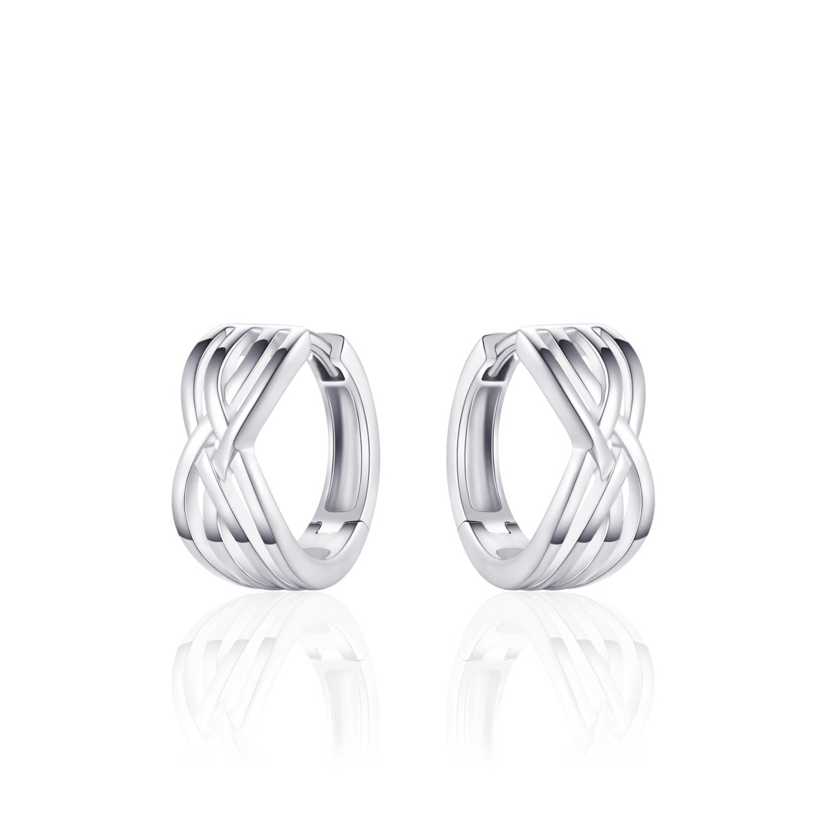Gisser Oorringen Zilver Gerhodineerd – KC076