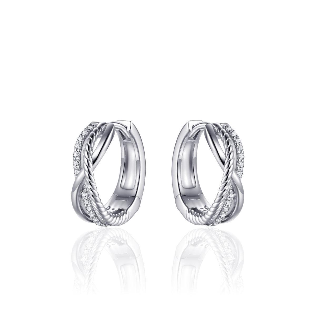 Gisser Oorringen Zilver Gerhodineerd – KC1017
