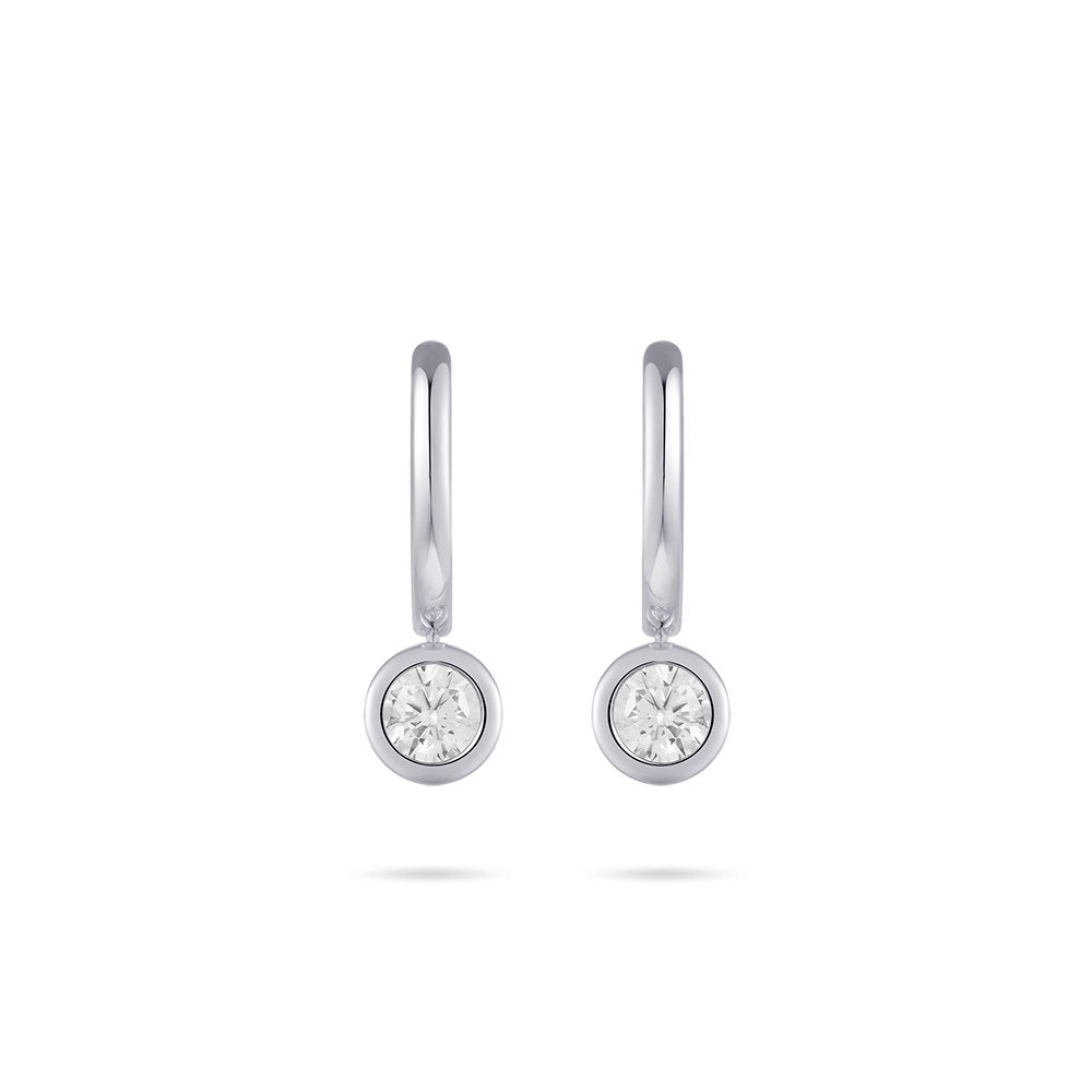 Gisser Oorringen Zilver Gerhodineerd Zirkonia Wit – KC1032 – foto 2