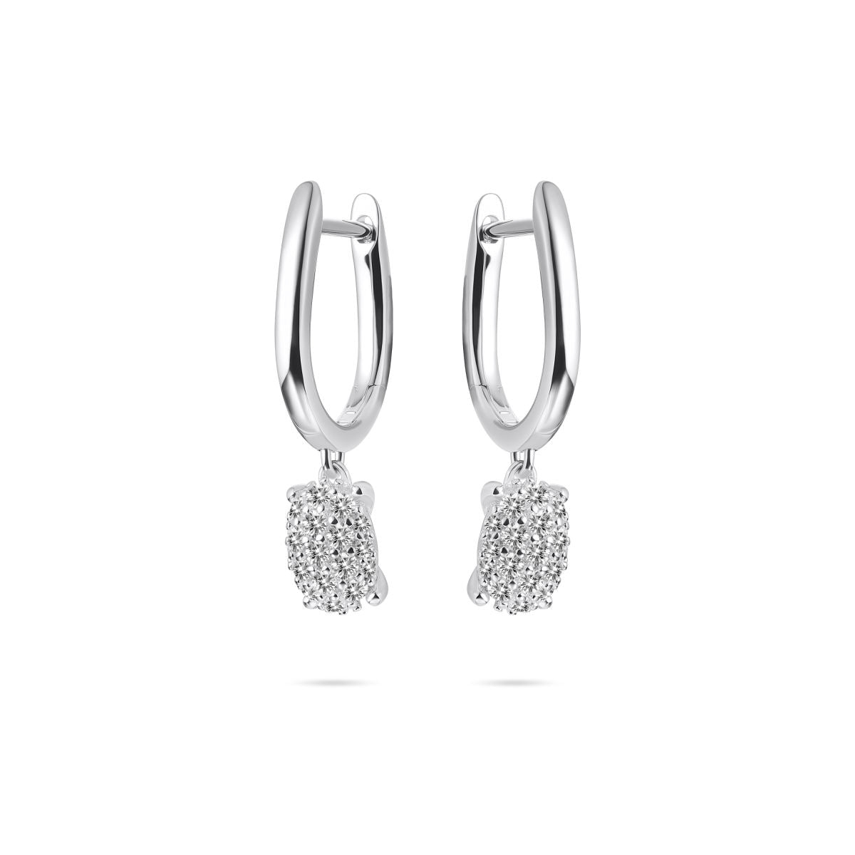 Gisser Oorringen Zilver Gerhodineerd Zirkonia Wit – KC1042