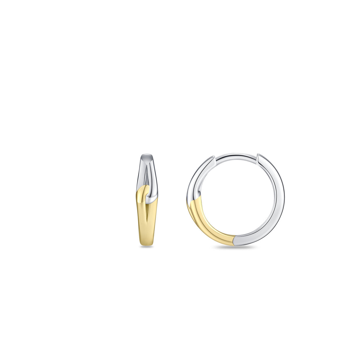 Gisser Oorringen Zilver Verguld Bicolor – KC1060Y – foto 3