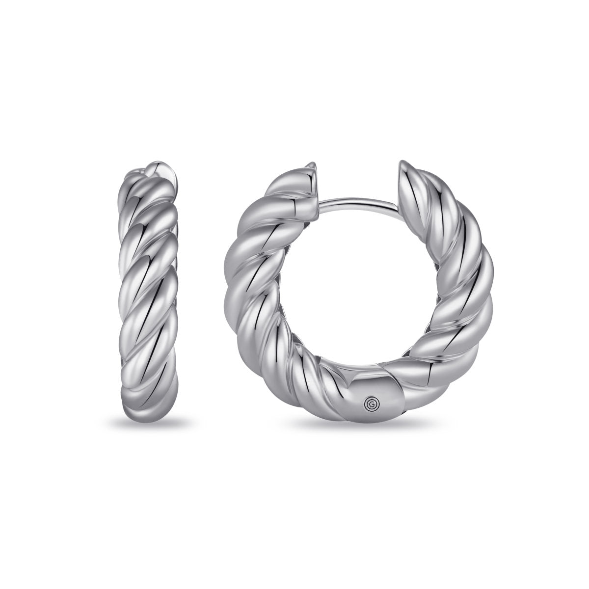 Gisser Oorringen Zilver Gerhodineerd – KC1066/22 – foto 3
