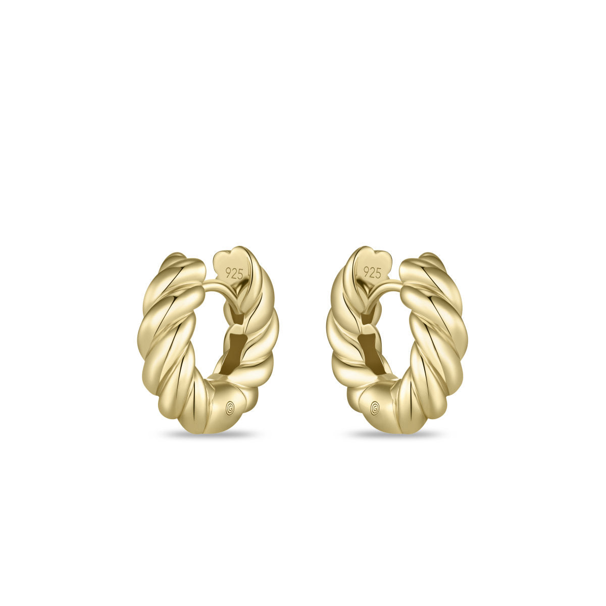 Gisser Oorringen Zilver Geel Verguld – KC1066Y/18