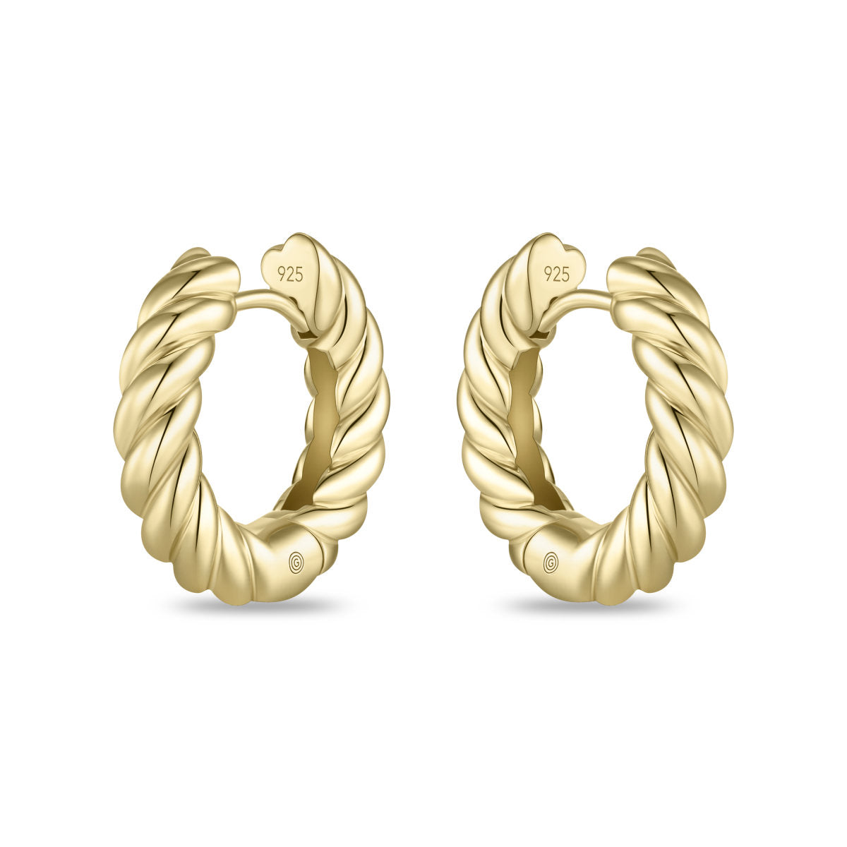 Gisser Oorringen Zilver Geel Verguld – KC1066Y/22