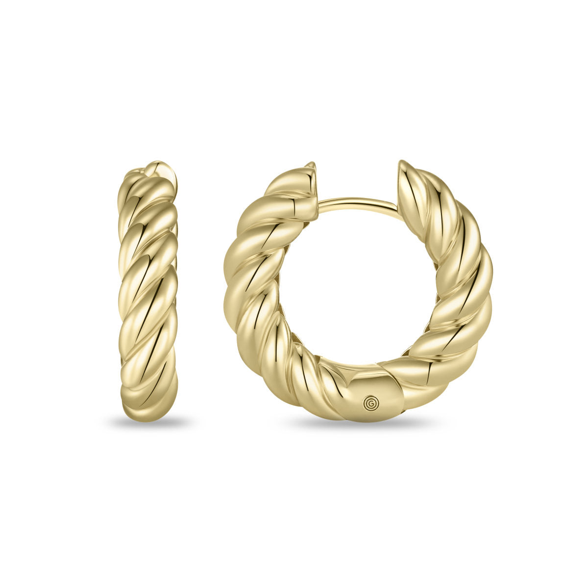 Gisser Oorringen Zilver Geel Verguld – KC1066Y/22 – foto 3
