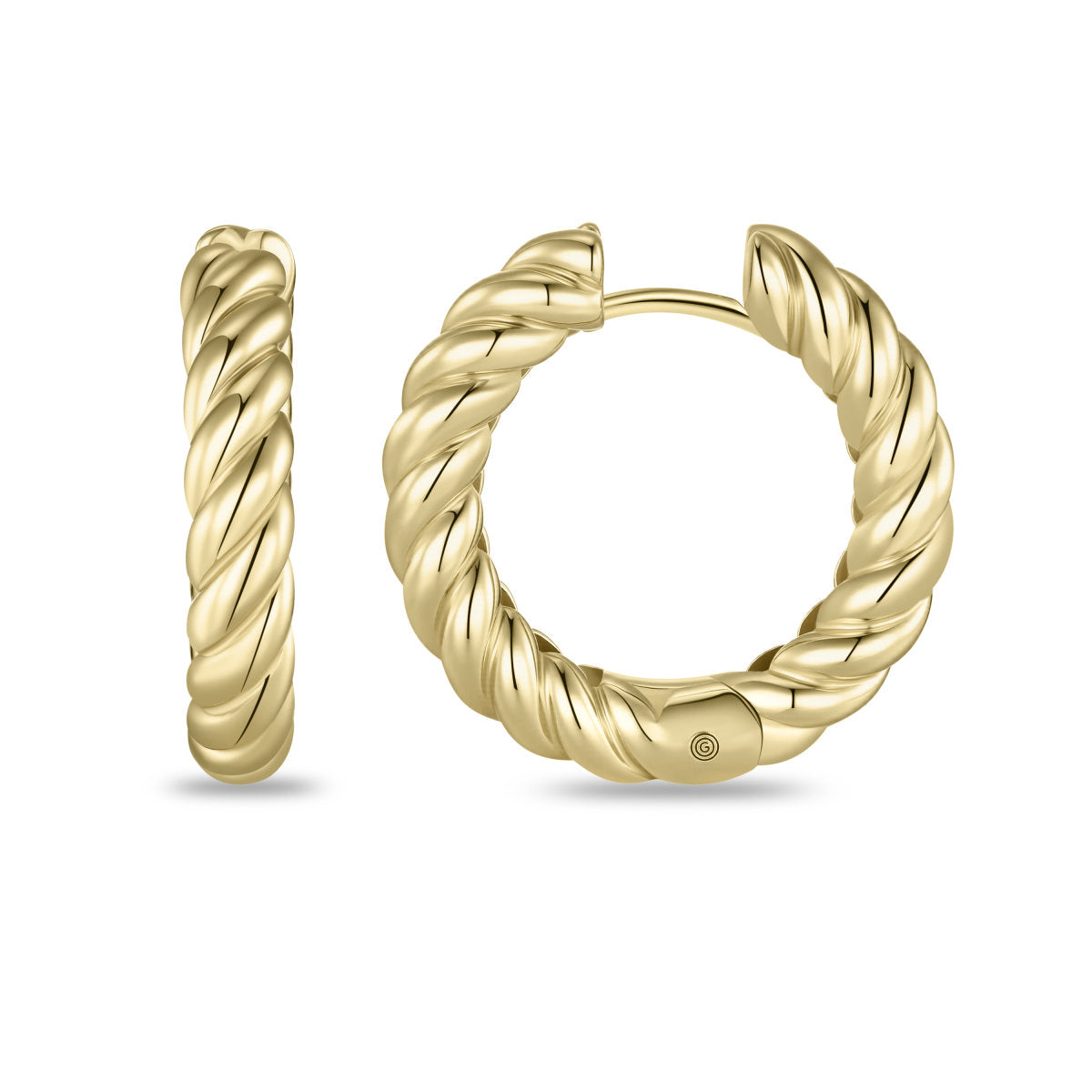 Gisser Oorringen Zilver Geel Verguld – KC1066Y/26 – foto 3