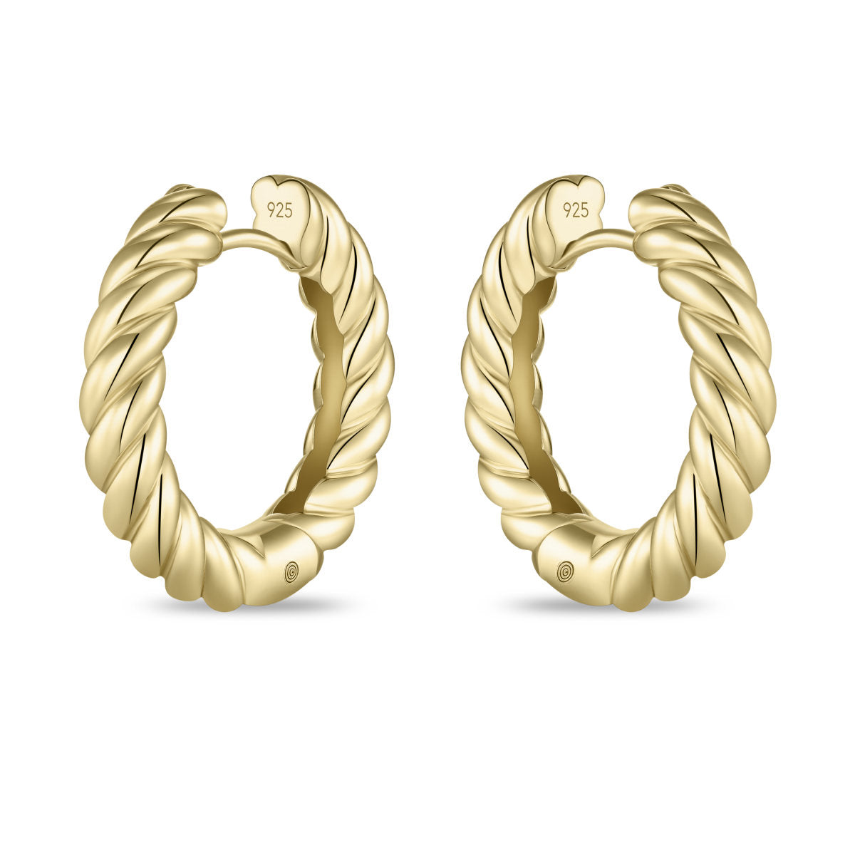 Gisser Oorringen Zilver Geel Verguld – KC1066Y/26