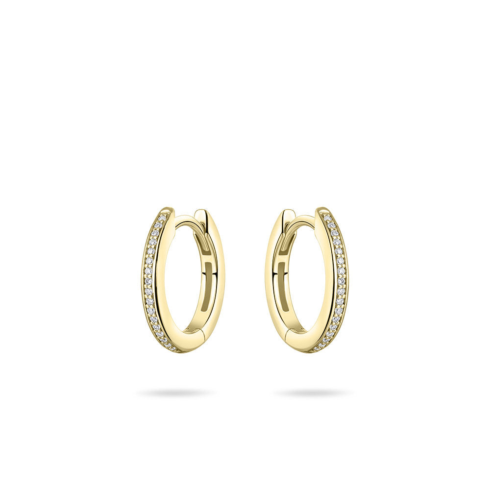 Gisser Oorringen Zilver Geel Verguld Zirkonia Wit – KCD2/15Y