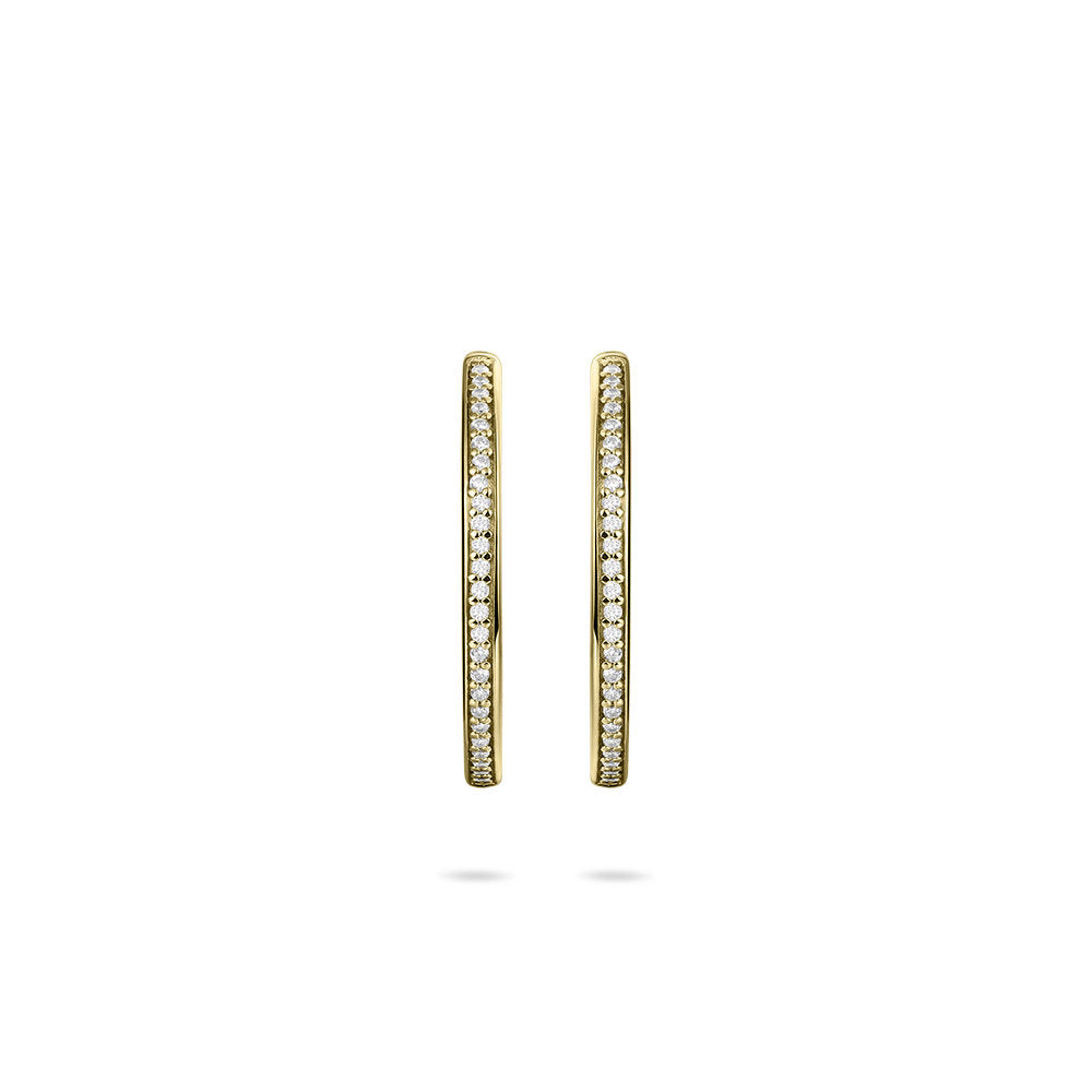Gisser Oorringen Zilver Geel Verguld Zirkonia Wit – KCD2/20Y – foto 2