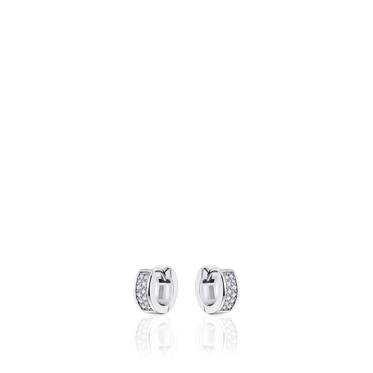 Gisser Oorringen Zilver Gerhodineerd Zirkonia Wit – KCD5/12