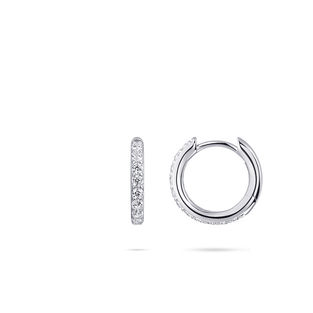 Gisser Oorringen Zilver Gerhodineerd Zirkonia Wit – KCK2/15 – foto 3