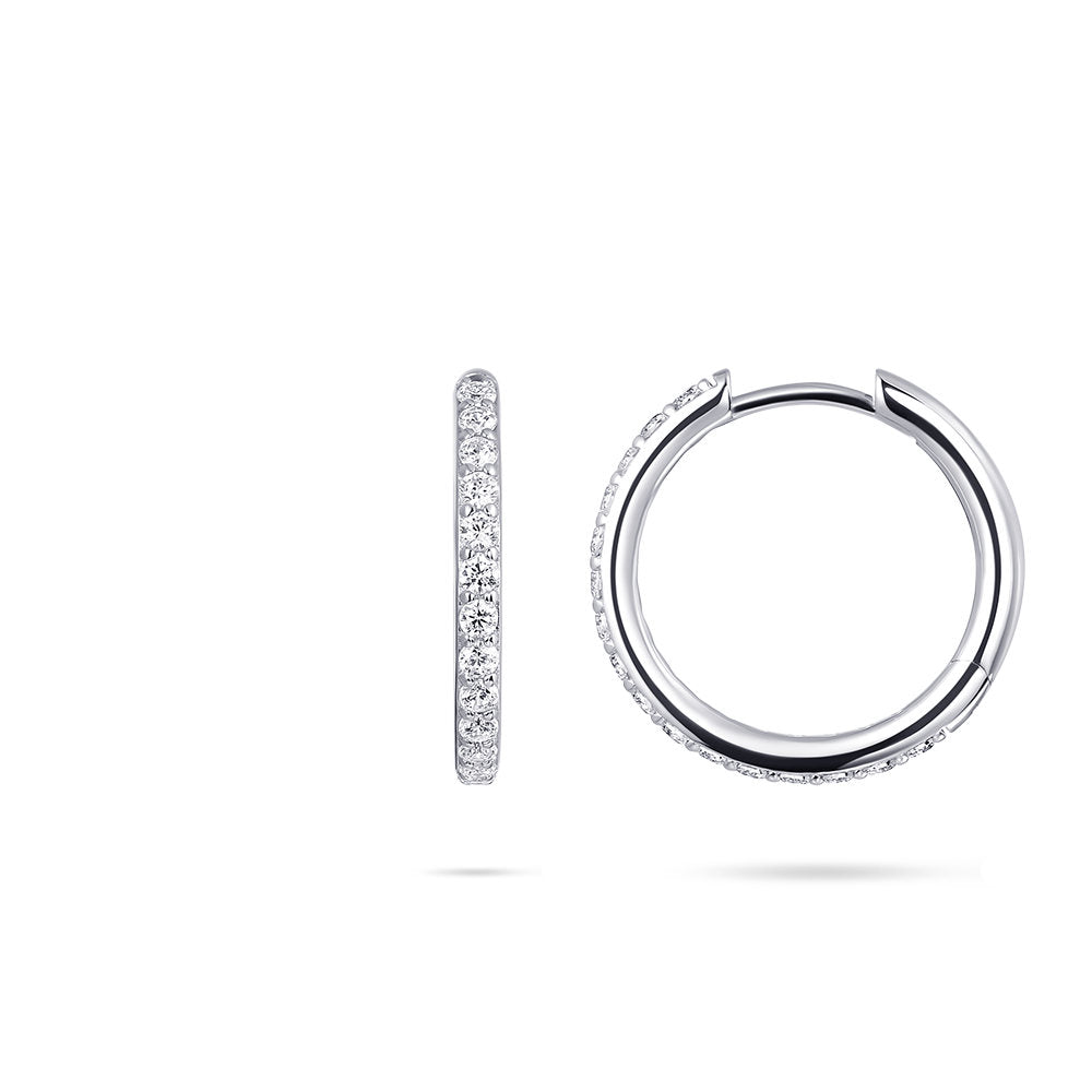 Gisser Oorringen Zilver Gerhodineerd Zirkonia Wit – KCK2/20 – foto 3
