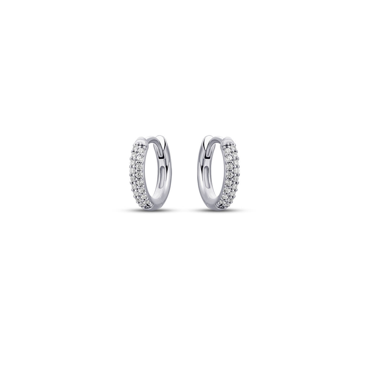 Gisser Oorbellen Zilver Gerhodineerd Zirkonia Wit – KCS2/12