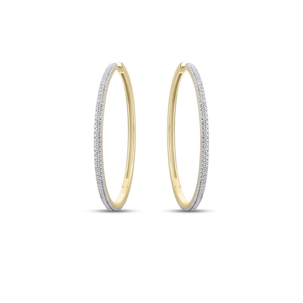 Gisser Oorbellen Zilver Geel Verguld Zirkonia Wit – KCS2/40Y