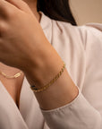 Sparkling Jewels Armband Rope chain gold plated - Silver - 18cm LK-RPG-018