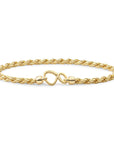 Sparkling Jewels Armband Rope chain gold plated - Silver - 18cm LK-RPG-018