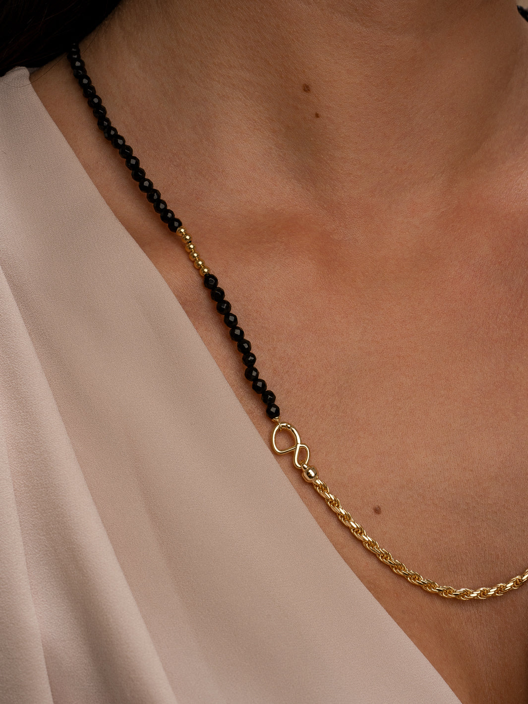 Sparkling Jewels Armband Rope chain gold plated - Silver - 19cm LK-RPG-019
