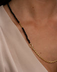 Sparkling Jewels Armband Rope chain gold plated - Silver - 19cm LK-RPG-019