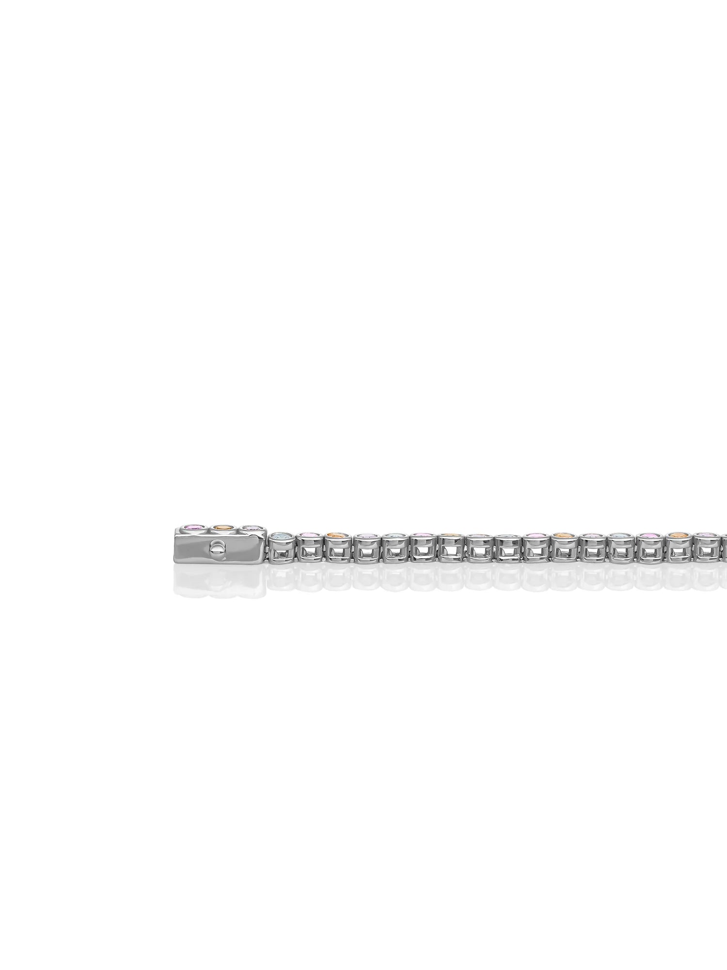 Sparkling Jewels armband Tennis Round CZ rhodium plated - Silver - LK-TBS-02 - PansiteNederland.nl
