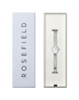 Rosefield horloge MWSMS-M05 Mini Oval White Silver