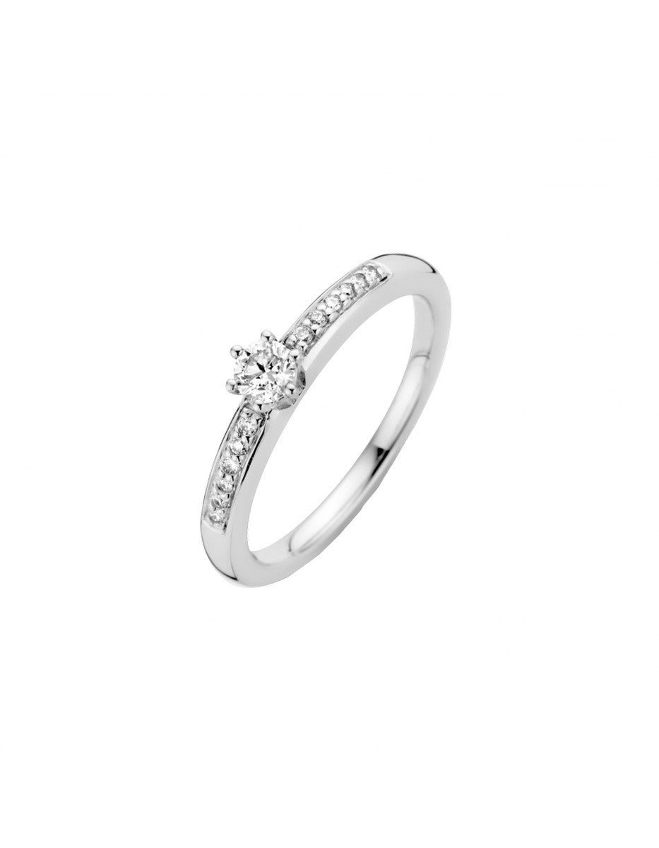 14K Witgouden Briljant ring Adoro  H/Si  Wesselton - Wit