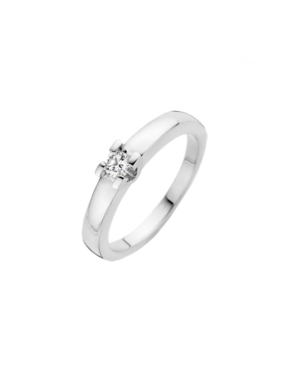 14K Witgouden Volonta ring 1 x 0.20 crt G/Vsi | G - Top Wesselton - Fijn wit