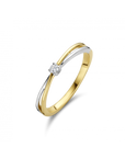 Geelgouden ring met 0.05 diamant crt H-Si, exclusief en kwalitatief hoogwaardig. Ontdek nu!