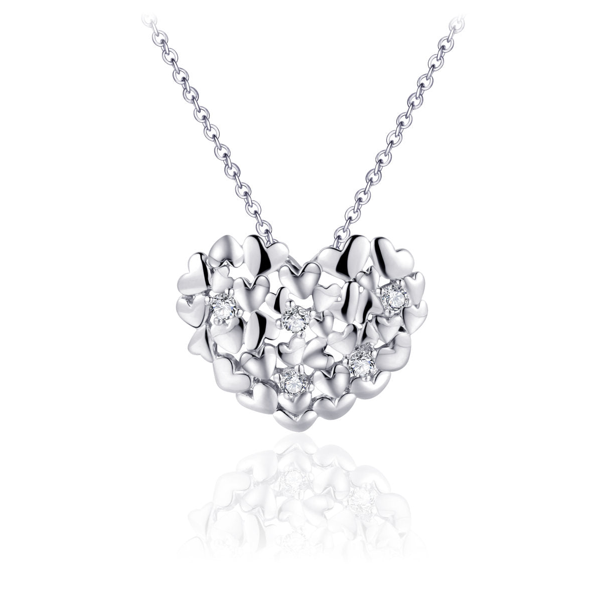 Gisser Ketting Zilver Gerhodineerd 42+5 cm – N1029