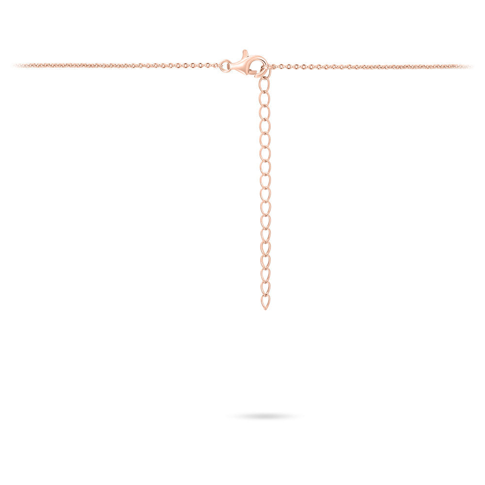 Gisser Ketting Zilver Roséverguld Zirkonia Wit 42+5 cm – N1036R – foto 3