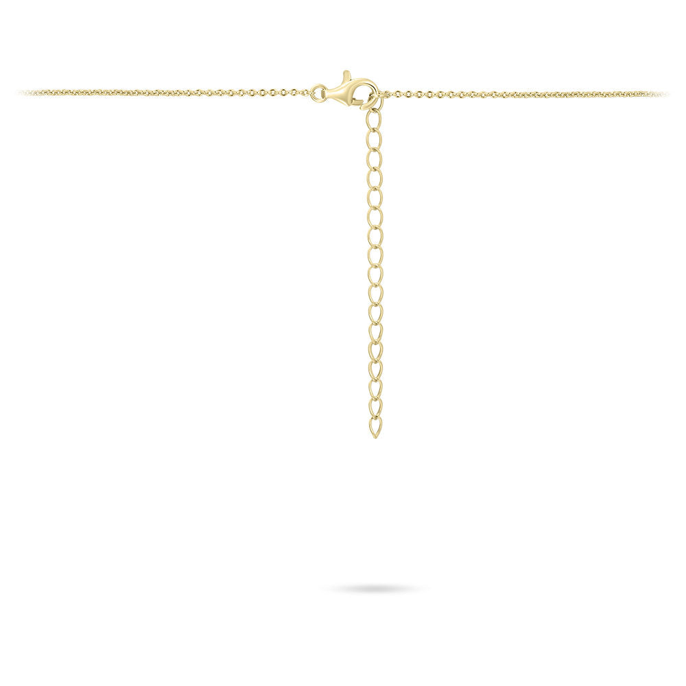 Gisser Ketting Zilver Geel Verguld Zirkonia Groen 42+5 cm – N1036YG – foto 3