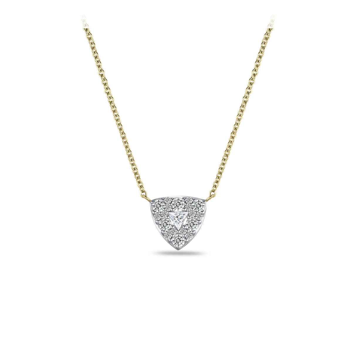Gisser Ketting Zilver Verguld Bicolor Zirkonia Wit 42+3 cm – N1126Y
