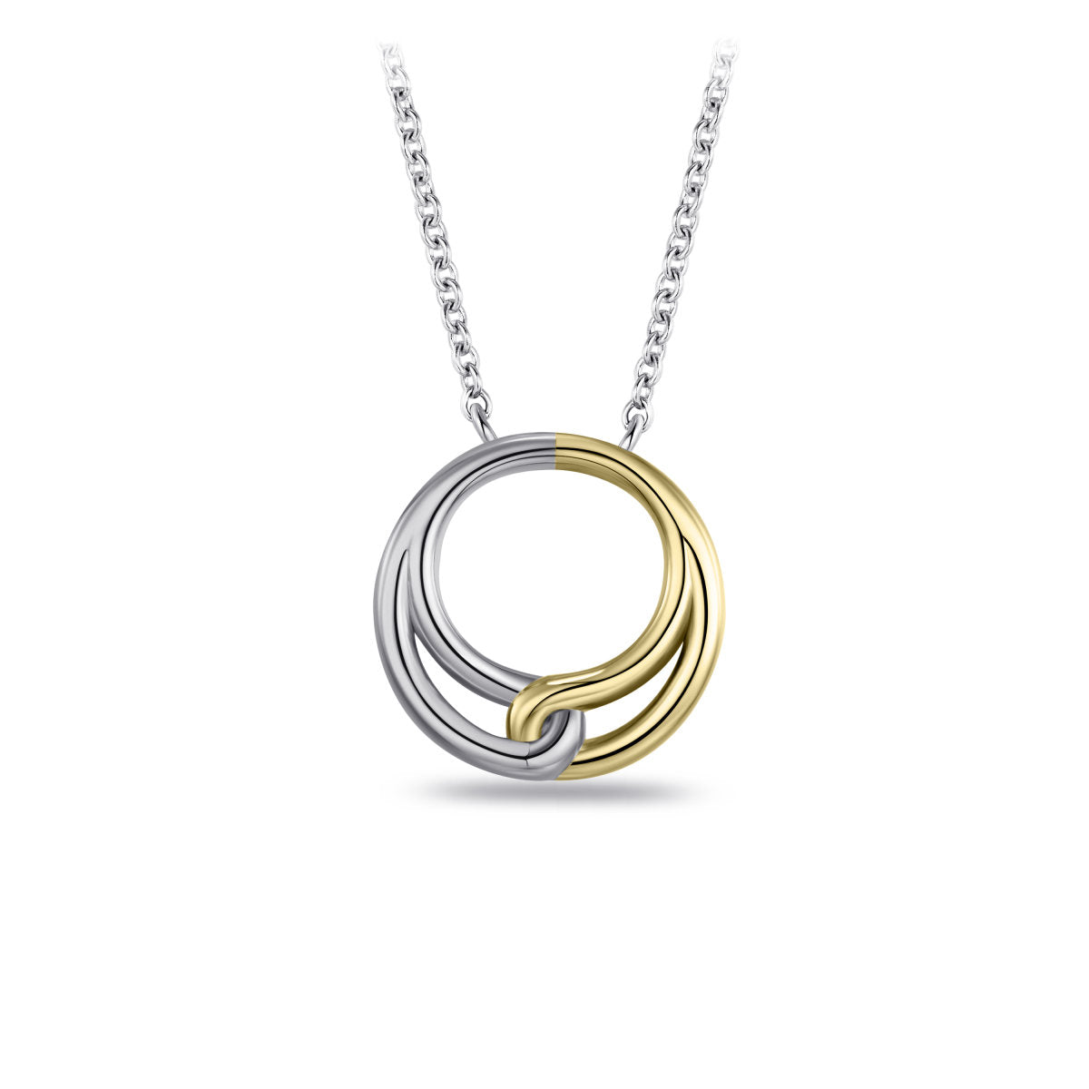 Gisser Ketting Zilver Verguld Bicolor 42+3 cm – N1131Y