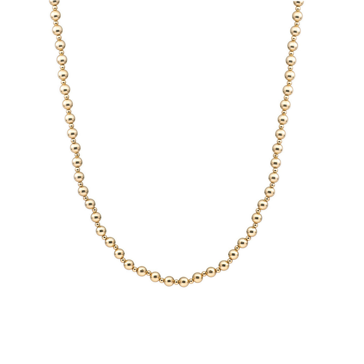 Sparkling Jewels Ketting 3mm + 6mm NLK-G-MIX-042-02 Goudkleurig